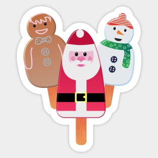 Christmas In July Festive Popsicles Sticker